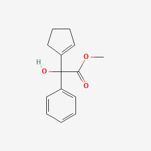 molecular formula C14H16O3 B15281927 Methyl alpha-1-Cyclopenten-1-yl-alpha-hydroxybenzeneacetate 