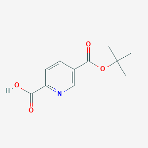 molecular formula C11H13NO4 B1528194 5-[(t-Butoxy)carbonyl]pyridine-2-carboxylic acid CAS No. 1415819-86-1