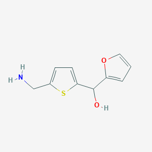 molecular formula C10H11NO2S B1528199 [5-(Aminomethyl)thiophen-2-yl](furan-2-yl)methanol CAS No. 1447967-04-5