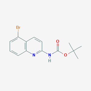 molecular formula C14H15BrN2O2 B1528200 (5-Bromo-quinolin-2-yl)-carbamic acid tert-butyl ester CAS No. 1414959-06-0