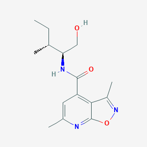 molecular formula C15H21N3O3 B15282016 N-[1-(hydroxymethyl)-2-methylbutyl]-3,6-dimethylisoxazolo[5,4-b]pyridine-4-carboxamide 