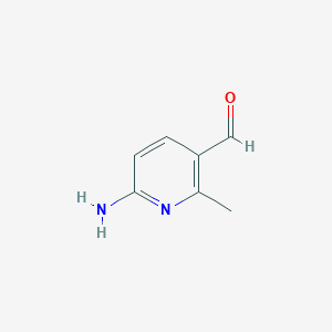 molecular formula C7H8N2O B1528202 6-氨基-2-甲基烟醛 CAS No. 1211516-02-7