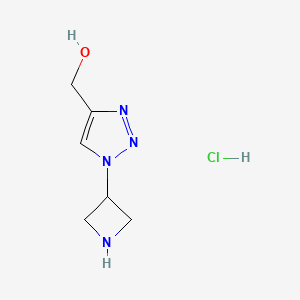 (1-azetidin-3-yl-1H-1,2,3-triazol-4-yl)methanol hydrochloride