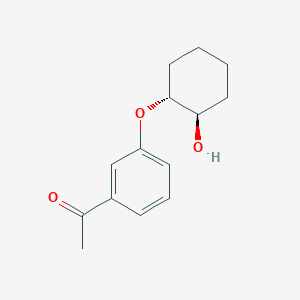 molecular formula C14H18O3 B15282043 Rel-1-(3-(((1R,2R)-2-hydroxycyclohexyl)oxy)phenyl)ethan-1-one 
