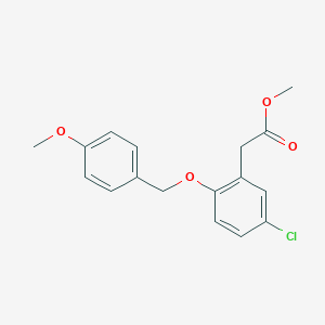 molecular formula C17H17ClO4 B15282069 Methyl 2-(5-chloro-2-((4-methoxybenzyl)oxy)phenyl)acetate 