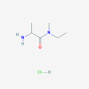 molecular formula C6H15ClN2O B1528208 2-amino-N-ethyl-N-methylpropanamide hydrochloride CAS No. 1796908-56-9