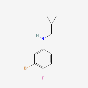 molecular formula C10H11BrFN B1528209 3-bromo-N-(cyclopropylmethyl)-4-fluoroaniline CAS No. 1566219-42-8