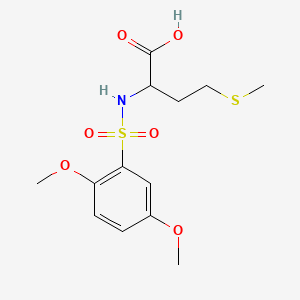 molecular formula C13H19NO6S2 B15282113 N-[(2,5-dimethoxyphenyl)sulfonyl](methyl)homocysteine 