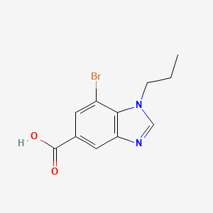 molecular formula C11H11BrN2O2 B1528212 7-Bromo-1-propyl-1,3-benzodiazole-5-carboxylic acid CAS No. 1437794-76-7