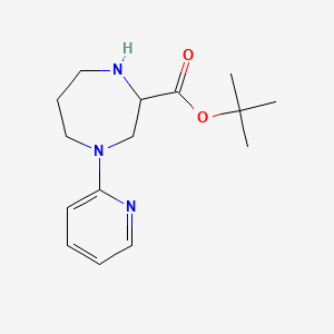 molecular formula C15H23N3O2 B15282121 Tert-butyl 4-(pyridin-2-YL)-1,4-diazepane-2-carboxylate 