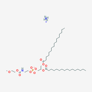 molecular formula C41H83N2O11P B15282133 Ammonium 2,3-bis(palmitoyloxy)propyl (2-(((2-methoxyethoxy)carbonyl)amino)ethyl) phosphate 