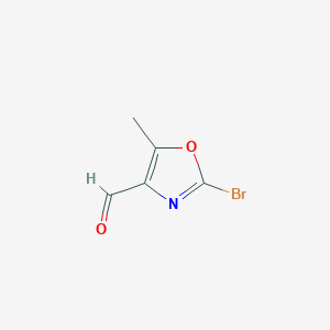 molecular formula C5H4BrNO2 B1528214 2-溴-5-甲基-恶唑-4-甲醛 CAS No. 1240598-14-4