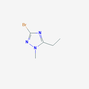 molecular formula C5H8BrN3 B1528220 3-bromo-5-ethyl-1-methyl-1H-1,2,4-triazole CAS No. 1559064-19-5