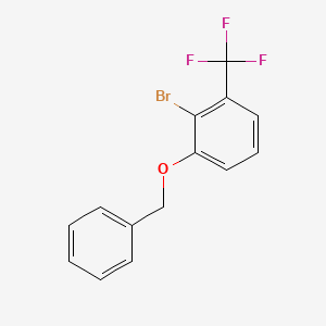 molecular formula C14H10BrF3O B1528221 1-(Benzyloxy)-2-bromo-3-(trifluoromethyl)benzene CAS No. 1820703-43-2