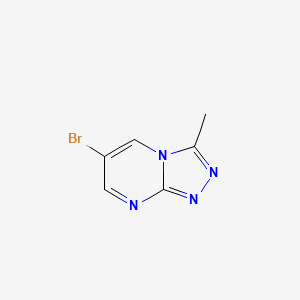 molecular formula C6H5BrN4 B1528223 6-Bromo-3-methyl[1,2,4]triazolo[4,3-a]pyrimidine CAS No. 1368328-57-7