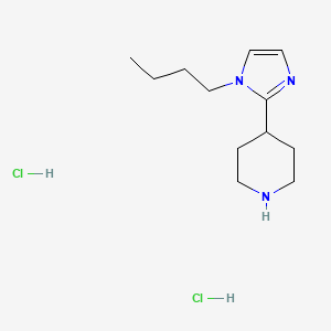 molecular formula C12H23Cl2N3 B1528225 4-(1-butyl-1H-imidazol-2-yl)piperidine dihydrochloride CAS No. 1824287-40-2