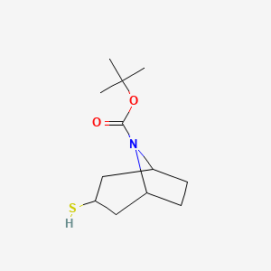 molecular formula C12H21NO2S B15282406 Tert-butyl 3-mercapto-8-azabicyclo[3.2.1]octane-8-carboxylate 