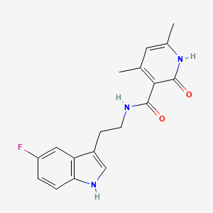 molecular formula C18H18FN3O2 B15282433 N-[2-(5-fluoro-1H-indol-3-yl)ethyl]-2-hydroxy-4,6-dimethylpyridine-3-carboxamide 