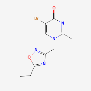 molecular formula C10H11BrN4O2 B1528244 5-Bromo-1-[(5-ethyl-1,2,4-oxadiazol-3-yl)methyl]-2-methyl-1,4-dihydropyrimidin-4-one CAS No. 1803609-58-6