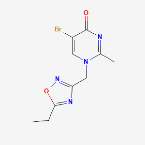 5-Bromo-1-[(5-ethyl-1,2,4-oxadiazol-3-yl)methyl]-2-methyl-1,4-dihydropyrimidin-4-one