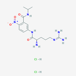 molecular formula C16H27Cl2N7O4 B1528248 H-L-Arg-anbaipr 2hcl CAS No. 1272755-10-8