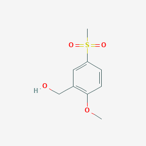 molecular formula C9H12O4S B1528249 (5-Methanesulfonyl-2-methoxyphenyl)methanol CAS No. 1444384-86-4