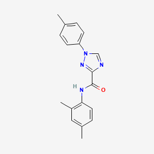 molecular formula C18H18N4O B15282526 N-(2,4-dimethylphenyl)-1-(4-methylphenyl)-1H-1,2,4-triazole-3-carboxamide 