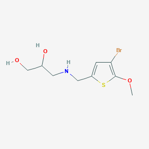 3-{[(4-Bromo-5-methoxythiophen-2-yl)methyl]amino}propane-1,2-diol