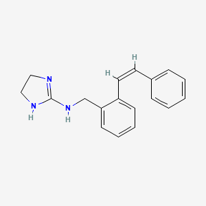 molecular formula C18H19N3 B15282551 N-[2-(2-phenylvinyl)benzyl]-4,5-dihydro-1H-imidazol-2-amine 