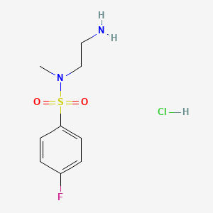 N-(2-aminoethyl)-4-fluoro-N-methylbenzene-1-sulfonamide hydrochloride