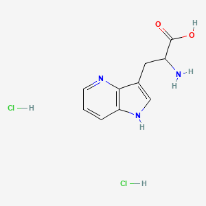 molecular formula C10H13Cl2N3O2 B1528258 2-amino-3-{1H-pyrrolo[3,2-b]pyridin-3-yl}propanoic acid dihydrochloride CAS No. 1803560-72-6