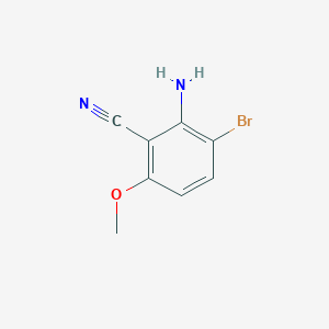 molecular formula C8H7BrN2O B1528264 2-Amino-3-bromo-6-methoxy-benzonitrile CAS No. 1440526-35-1
