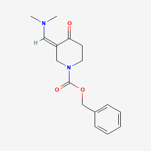 molecular formula C16H20N2O3 B1528266 3-Dimethylaminomethylene-4-oxo-piperidine-1-carboxylic acid benzyl ester CAS No. 727382-73-2
