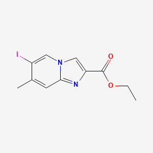 6-Iodo-7-methyl-imidazo[1,2-a]pyridine-2-carboxylic acid ethyl ester