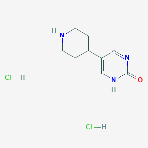 molecular formula C9H15Cl2N3O B1528273 5-(Piperidin-4-yl)pyrimidin-2-ol dihydrochloride CAS No. 1803607-30-8
