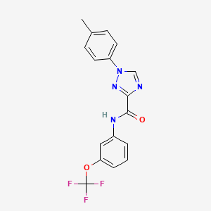 molecular formula C17H13F3N4O2 B15282745 1-(4-methylphenyl)-N-[3-(trifluoromethoxy)phenyl]-1H-1,2,4-triazole-3-carboxamide 