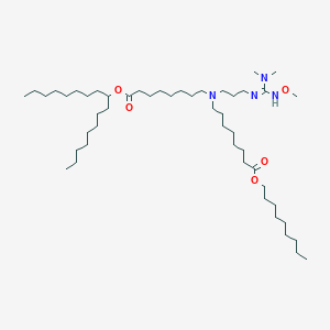 molecular formula C49H98N4O5 B15282771 Heptadecan-9-yl 4-(dimethylamino)-9-(8-(nonyloxy)-8-oxooctyl)-2-oxa-3,5,9-triazaheptadec-4-en-17-oate 