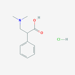 molecular formula C11H16ClNO2 B1528278 3-(Dimethylamino)-2-phenylpropanoic acid hydrochloride CAS No. 858785-97-4