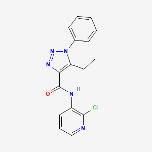 molecular formula C16H14ClN5O B15282807 N-(2-chloro-3-pyridinyl)-5-ethyl-1-phenyl-1H-1,2,3-triazole-4-carboxamide 