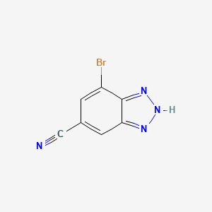molecular formula C7H3BrN4 B1528282 7-Bromo-1H-1,2,3-benzotriazole-5-carbonitrile CAS No. 1423037-37-9