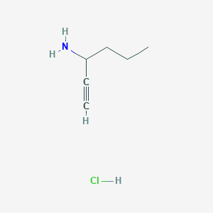 Hex-1-yn-3-amine hydrochloride