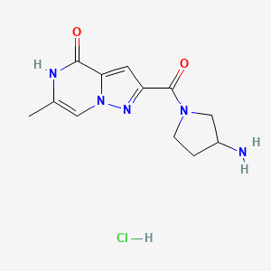 2-[(3-aminopyrrolidin-1-yl)carbonyl]-6-methylpyrazolo[1,5-a]pyrazin-4(5H)-one hydrochloride