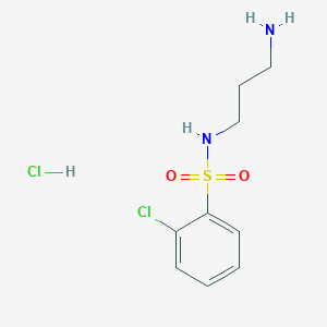 N-(3-aminopropyl)-2-chlorobenzene-1-sulfonamide hydrochloride