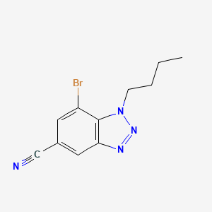 molecular formula C11H11BrN4 B1528293 7-Bromo-1-butyl-1,2,3-benzotriazole-5-carbonitrile CAS No. 1437794-90-5