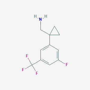 {1-[3-Fluoro-5-(trifluoromethyl)phenyl]cyclopropyl}methanamine