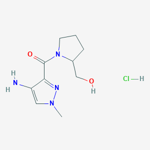 [1-(4-amino-1-methyl-1H-pyrazole-3-carbonyl)pyrrolidin-2-yl]methanol hydrochloride