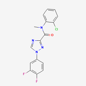 molecular formula C16H11ClF2N4O B15283163 N-(2-chlorophenyl)-1-(3,4-difluorophenyl)-N-methyl-1H-1,2,4-triazole-3-carboxamide 