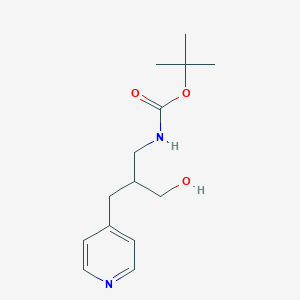 tert-butyl N-[3-hydroxy-2-(pyridin-4-ylmethyl)propyl]carbamate