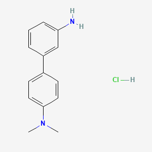 molecular formula C14H17ClN2 B1528325 4-(3-aminophenyl)-N,N-dimethylaniline hydrochloride CAS No. 1803591-56-1