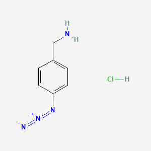 molecular formula C7H9ClN4 B1528326 (4-Azidophenyl)methanamine hydrochloride CAS No. 1803600-85-2